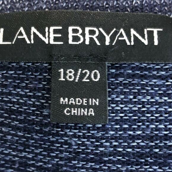 Lane Bryant Womens Sweater Size 18 Size 20 Blue Short Sleeve Boxy Oversized - Picture 6 of 10